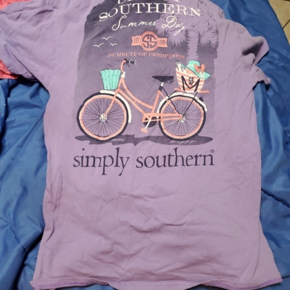 Simply Southern Kids Lavender Bicycle Tee